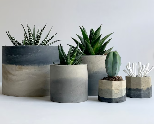 Concrete plant pot, concrete planter, minimalist succulent pot, cactus pot, handmade pot, concrete, gift, cactus planter, new home