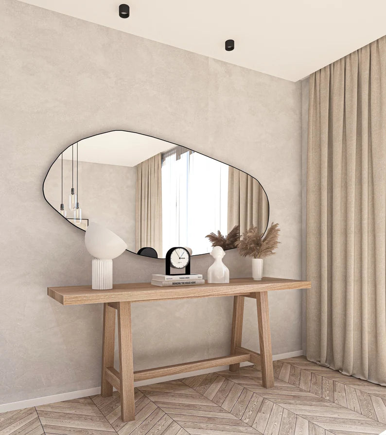 **Biga Asymmetrical Wall Mirror – Irregular Custom Design for Modern Home & Bathroom Decor**