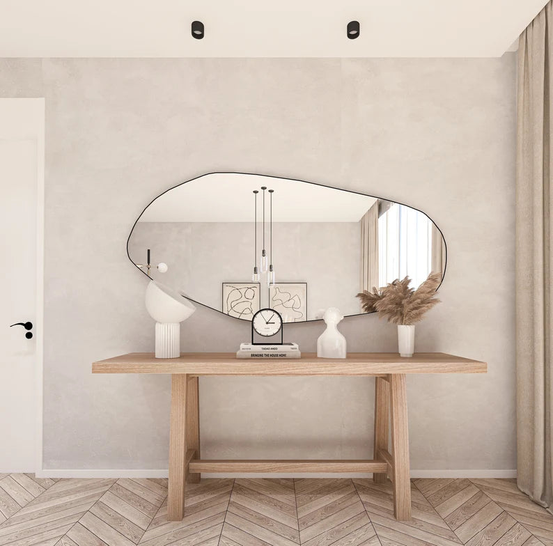 **Biga Asymmetrical Wall Mirror – Irregular Custom Design for Modern Home & Bathroom Decor**