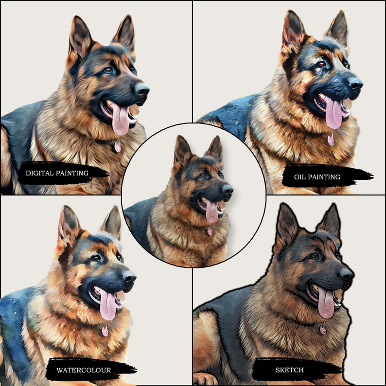Custom Pet Pillow | Personalised Pet Portrait | Pet memorial gift | Gifts for Dog Lovers & Pet Loss | Pet portrait painting ā 4 art styles