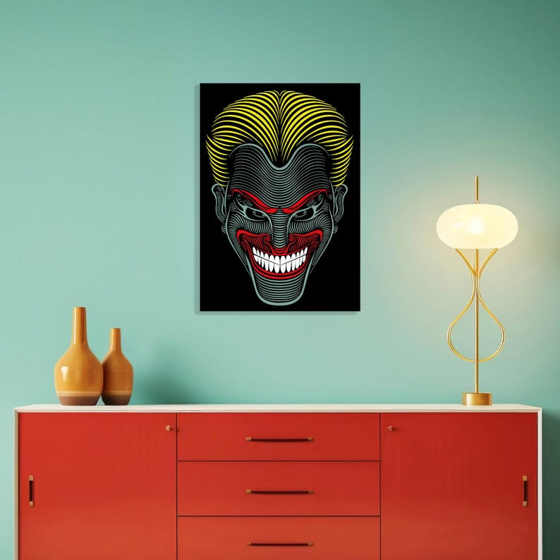 Joker Metal Wall Art, Joker Face Decor, Entryway Decoration, Man Cave Decor, Arthur Fleck Sign, Comic Villain Decor, Gift For Joker Lover's