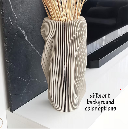 Geometric Nordic Style Wooden Vase | Parametric Decor, Abstract Parabolic Art, Wedding Gift, Housewarming Gift