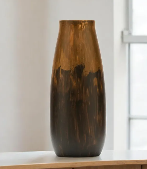 Geometric Nordic Style Wooden Vase | Parametric Decor, Abstract Parabolic Art, Wedding Gift, Housewarming Gift