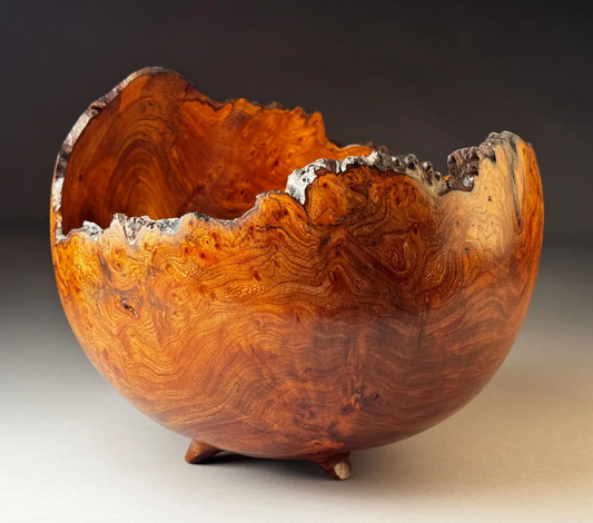 Live Edge Burr Elm Bowl - 12 x 10 Inches