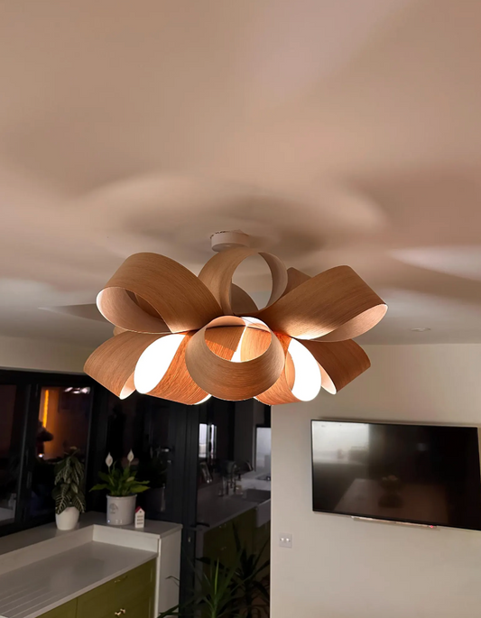 Wooden Pendant Light | Ceiling Lampshade | Decorative Wood Chandelier