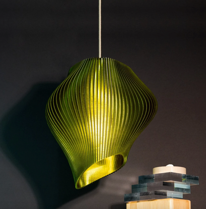 Green Wave Pendant Light – Stylish Lampshade for Ceiling, Kitchen, and Home Lighting | Modern Pendant Lamp Fixture