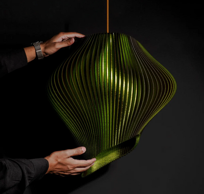 Green Wave Pendant Light – Stylish Lampshade for Ceiling, Kitchen, and Home Lighting | Modern Pendant Lamp Fixture