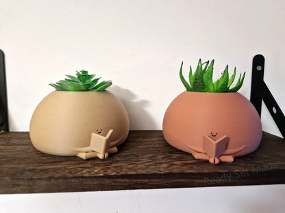 Sitting Pot | Cute Plant Pot | Plant Pot | Sitting Planter | Cute Planter | Planter Character | Indoor Planter | Cactus Planter | Succulent