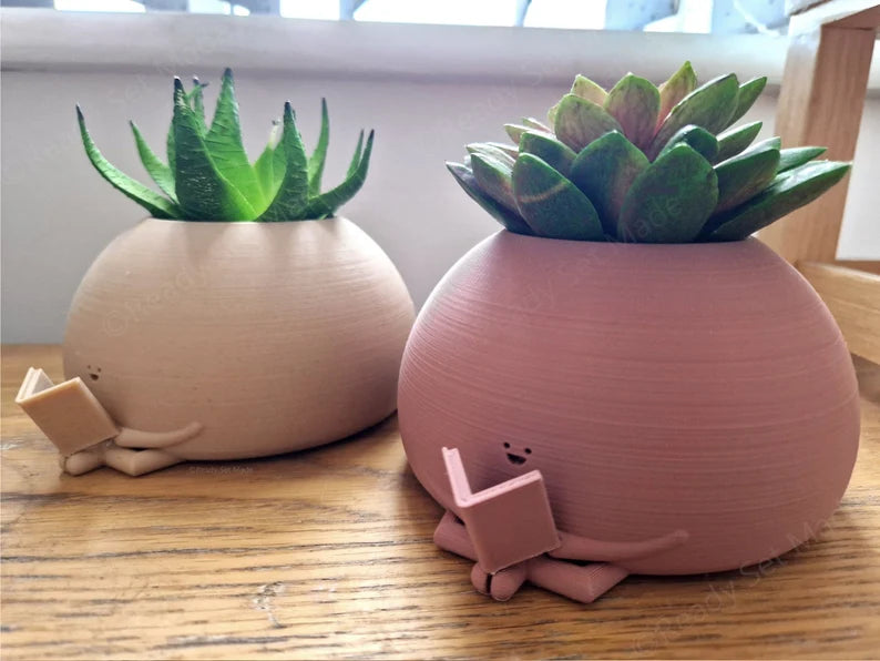 Sitting Pot | Cute Plant Pot | Plant Pot | Sitting Planter | Cute Planter | Planter Character | Indoor Planter | Cactus Planter | Succulent