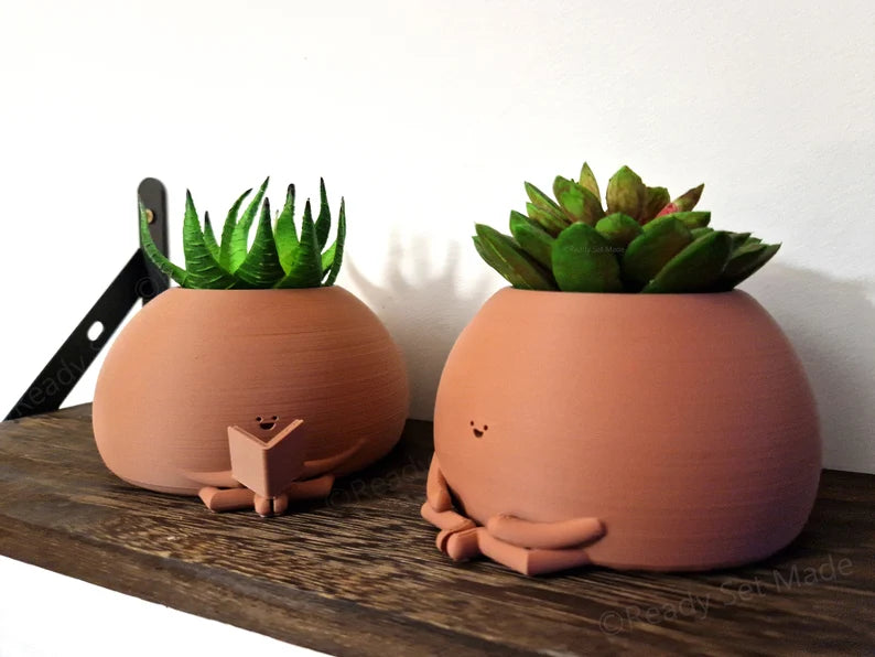 Sitting Pot | Cute Plant Pot | Plant Pot | Sitting Planter | Cute Planter | Planter Character | Indoor Planter | Cactus Planter | Succulent