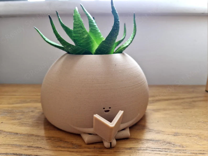 Sitting Pot | Cute Plant Pot | Plant Pot | Sitting Planter | Cute Planter | Planter Character | Indoor Planter | Cactus Planter | Succulent
