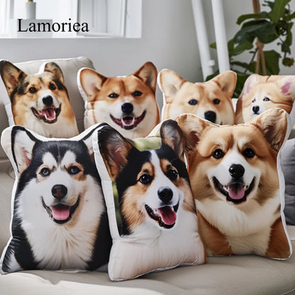 **Personalized Pet Shaped Pillow – 3D Photo Pillow | Custom Pet Portrait | Cat Lover Gift | Pet Memorial Keepsake**