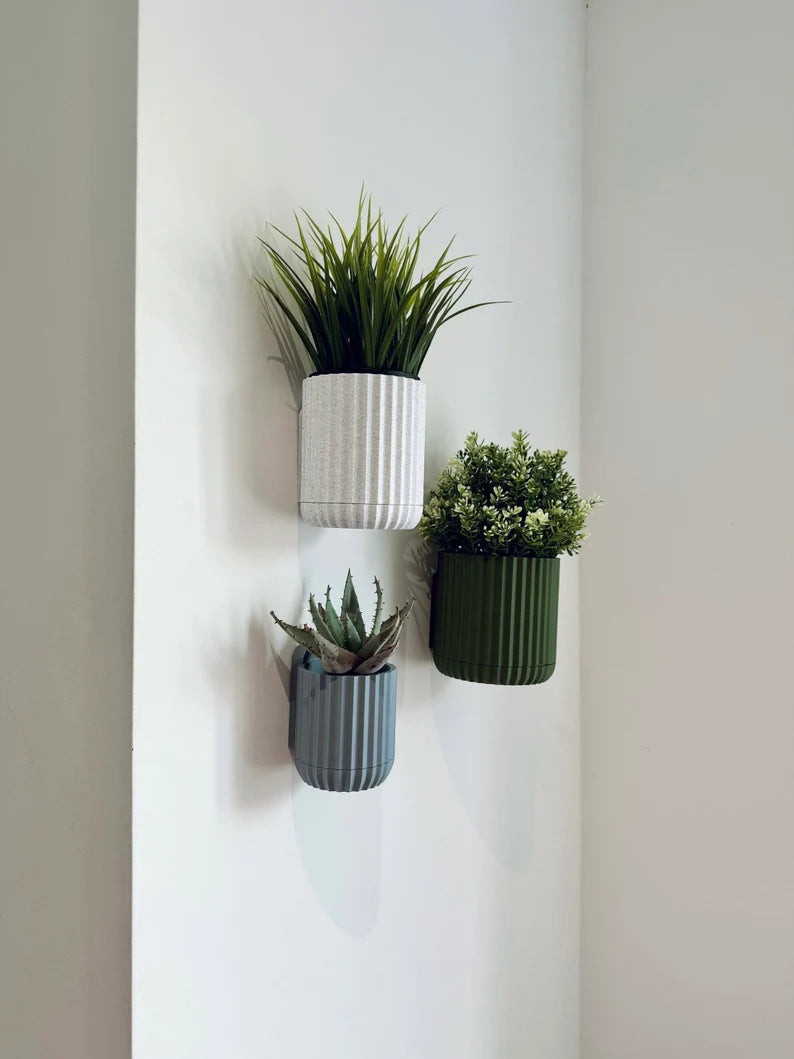 Modern Minimalist Wall-Mounted Planter – Indoor Decor with Hidden Drip Tray