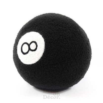 The Original 8 Ball Cushion Sphere Magic Decorative Basket Ball Bedroom Handmade Pillow Black Number Eight Tufted Round Snooker Edgy Gift