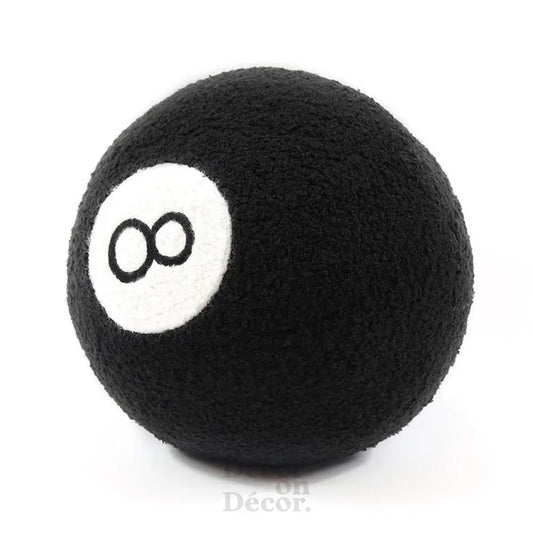 **The Original 8 Ball Cushion – Handmade Round Pillow | Magic Decorative Sphere | Black Tufted Snooker or Basketball Gift**