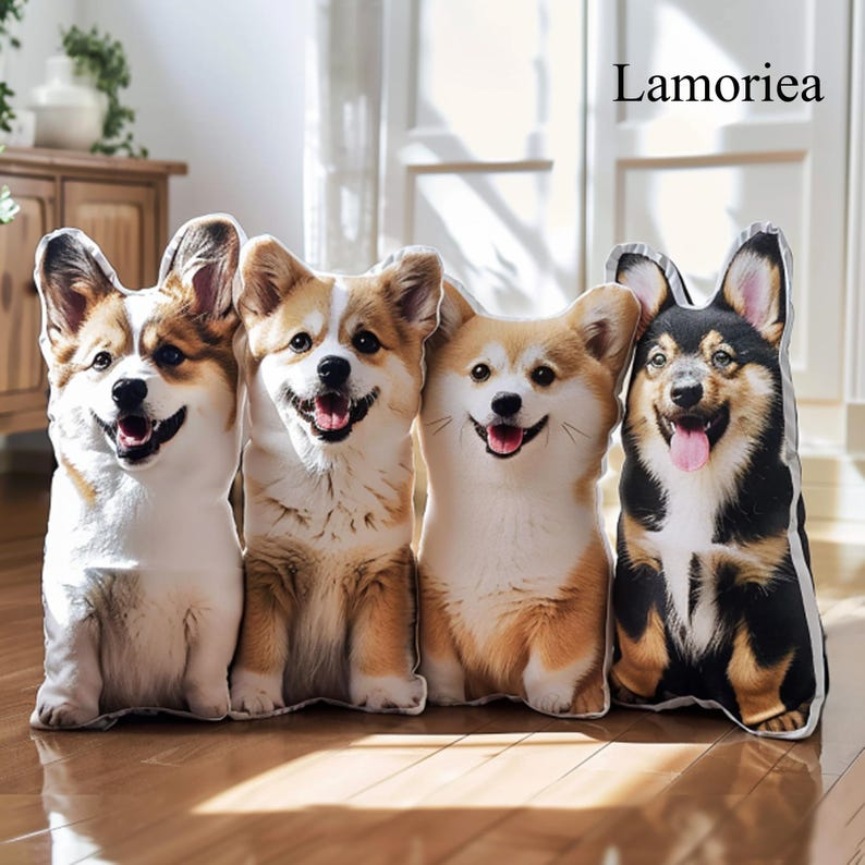**Personalized Pet Shaped Pillow – 3D Photo Pillow | Custom Pet Portrait | Cat Lover Gift | Pet Memorial Keepsake**