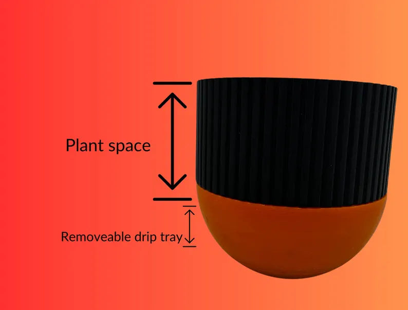 Stylish Wall-Mounted Plant Pot with Removable Drip Tray - Perfect for Home Decor