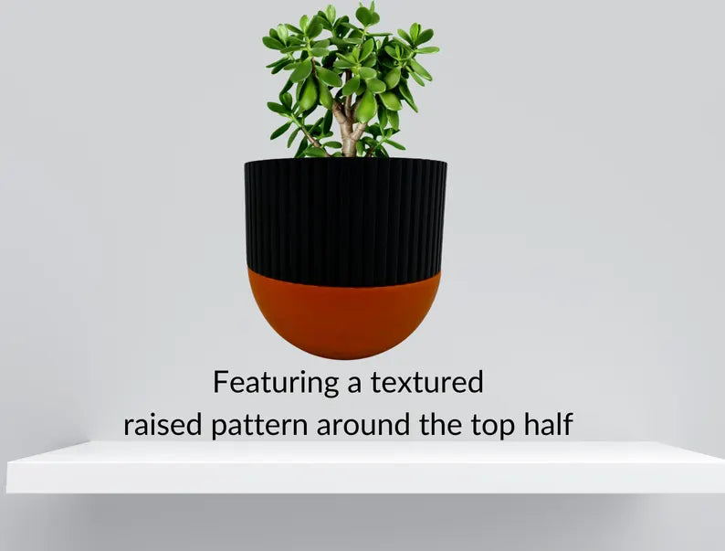 Stylish Wall-Mounted Plant Pot with Removable Drip Tray - Perfect for Home Decor