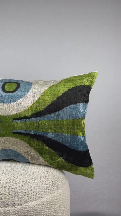 velvet ikat cushion | velvet pillow | ikat pillow | ikat cushion