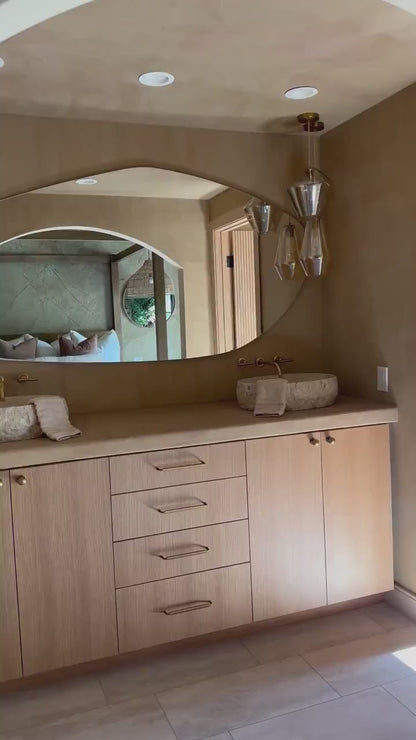 **Biga Asymmetrical Wall Mirror – Irregular Custom Design for Modern Home & Bathroom Decor**