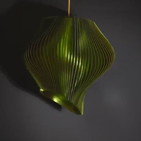 Green Wave Pendant Light – Stylish Lampshade for Ceiling, Kitchen, and Home Lighting | Modern Pendant Lamp Fixture
